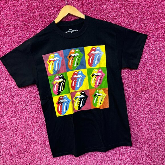 The Rolling Stones Warhol Style Pop Art Hot Lips Rock Tee M - Picture 3 of 4